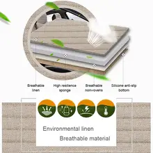 Breathable Linen Car Seat Cushion #6
