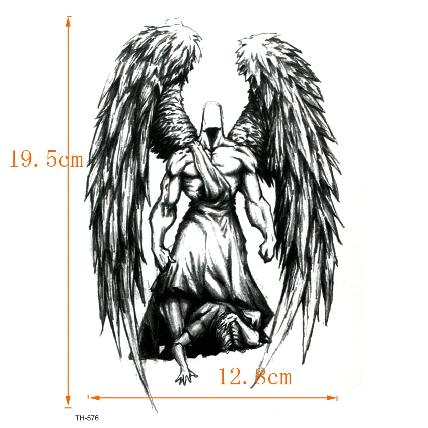 Power Angel Temporary Tattoo Sticker Tatouage Temporaire Homme Body arts Tattoo Kids Tattoo Fake Tatoo Stickers