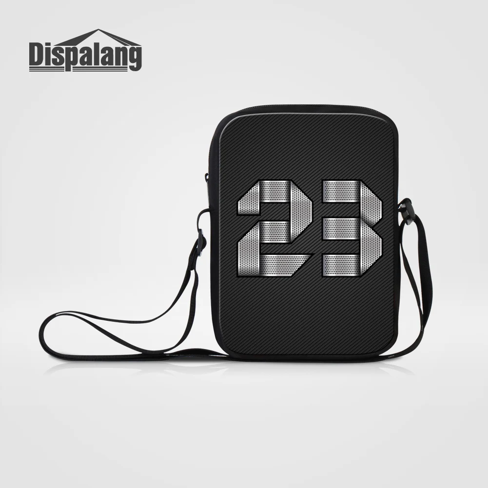 

Dispalang High Quality Satchel Small Single Shoulder Bags Men Casual Business Messenger Bag Metal Number 23 Design Crossbody Bag