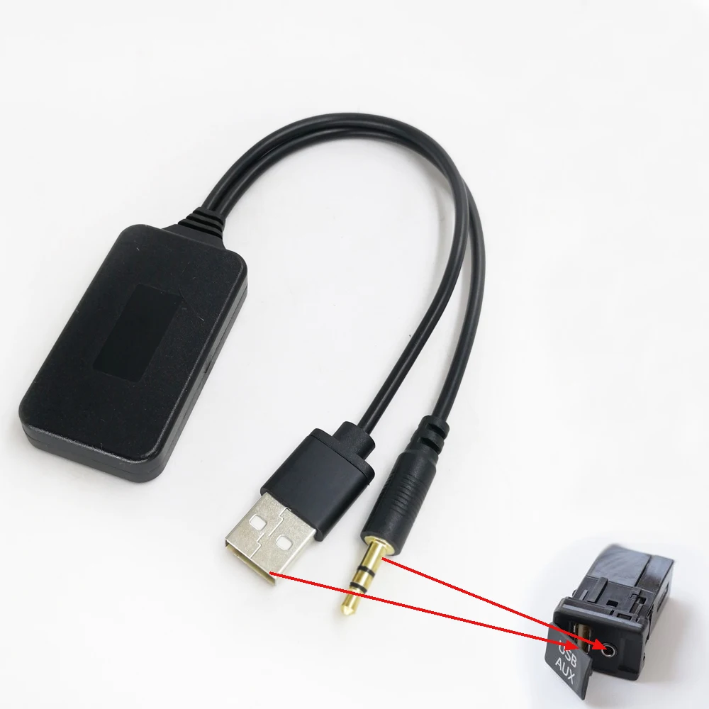Biurlink Universal Car AUX USB Bluetooth Adapter Car Audio Home Speaker TV Bluetooth for Universal Car Pioneer Alpine Radio