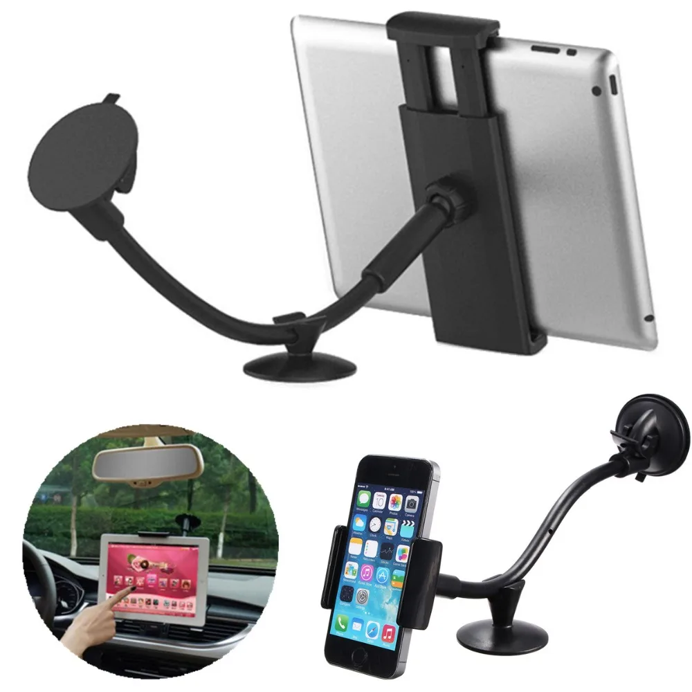 LP-3N Flexible Arm Car Windshield Suction Mount Holder Universal 4-13 inch Smartphone Tablet PC/Navigator/iPad Air