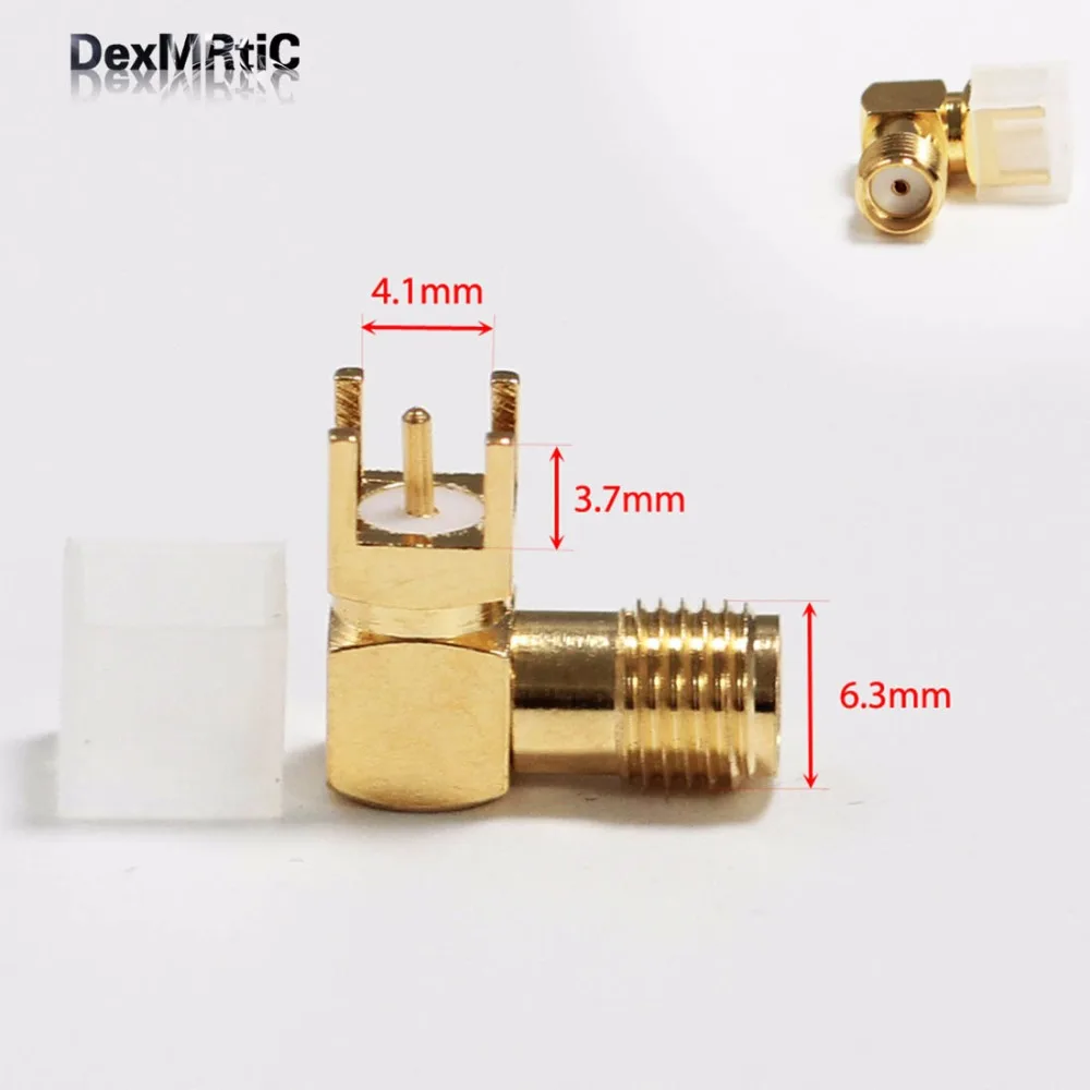 1 unidad RF SMA Connecror SMA PCB hembra ángulo recto venta al por mayor envío rápido