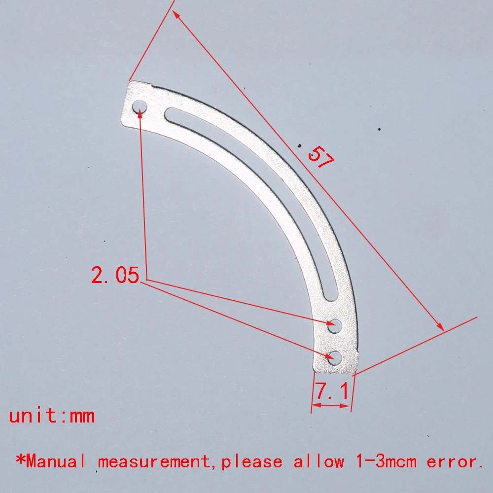 10/100 stücke 57x7mm arc sigle slot eisen platte eders rc auto flugzeug roboter kinder spielzeug für jungen diy baby zubehör montessori juguetes