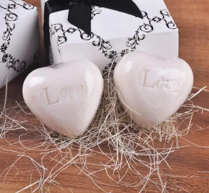 200pcs LOVE Heart Soap In The Box Wedding Baby Shower Favor for Wedding Gifts Party Favors Saint Valentine's Gift