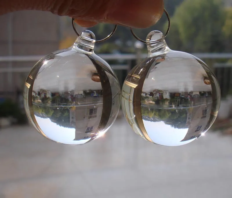 30pcs/lot , 20mm CRYSTAL GLASS CHANDELIER SMOOTH BALL CRYSTAL HANGING BALL X'MAS WEDDING PENDANT