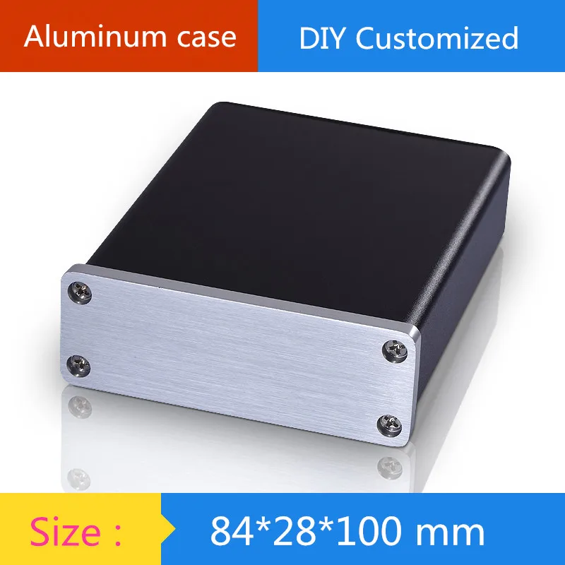 aluminum amplifier chassis/Instruments Chassis/Tube amp amplifier/Decoder shell/AMP Enclosure / case / DIY box ( 84*28*100 mm)