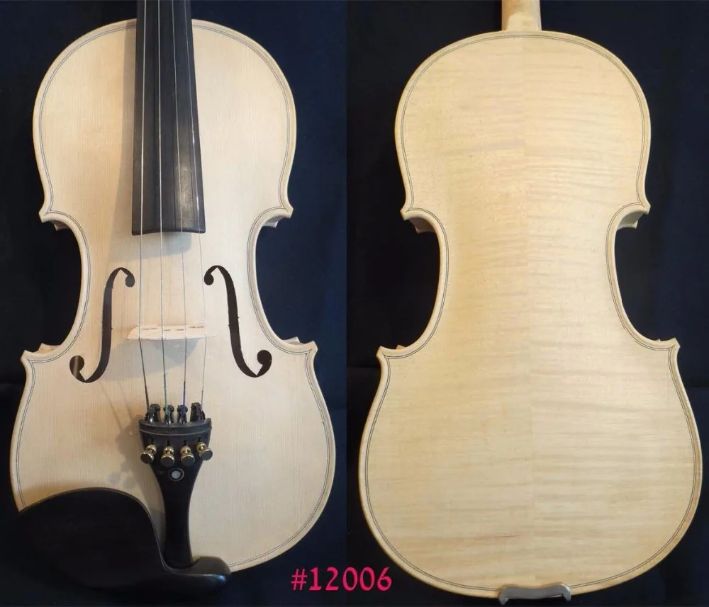 Strad style SONG Marka białe niedokończone skrzypce 4/4 3/4 1/2 Niedokończone skrzypce, dobry dźwięk # 12006