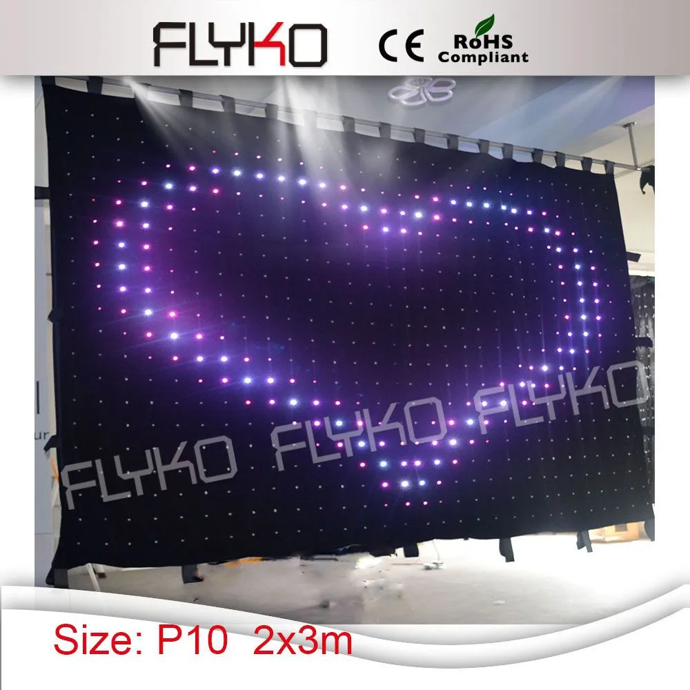 

2x3m indoor LED video curtain with CE for party decoration led soft display