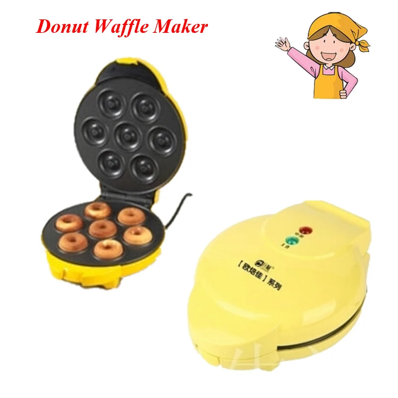 750W Two-Side Heating Full Automatic Electric Donut Waffle Maker Egg Cake Making Ball Mould Machine FS-508N