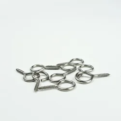 50pcs 27mm Eye Screw Bolt Hook 304 Stainless Steel Screw Eye DIY Rope Accessories Picture Frame Wire Goods Wood