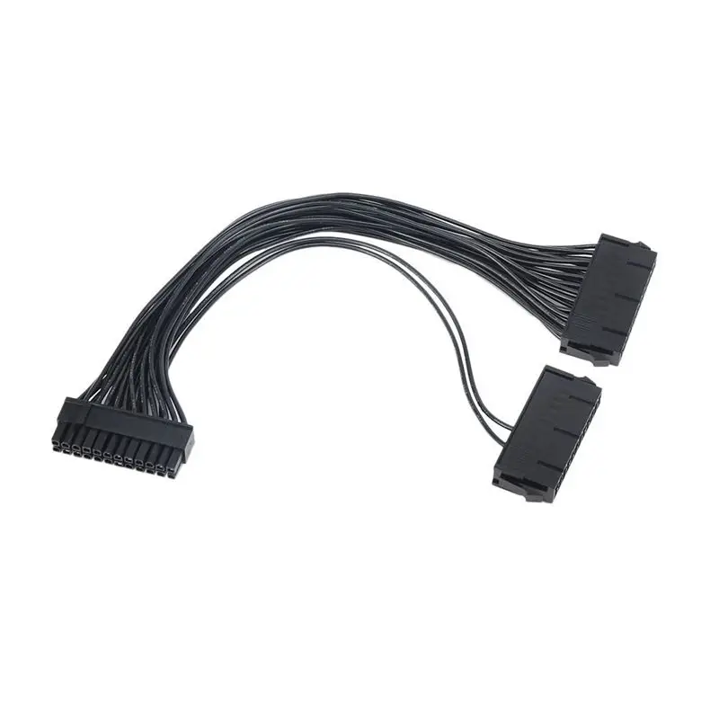 Power Supply Splitter, Dual PSU Cable Adapter 24 Pin 20+4 Pin ATX Motherboard Adapter Extension Cable Dual 24-Pin Mining Adapt