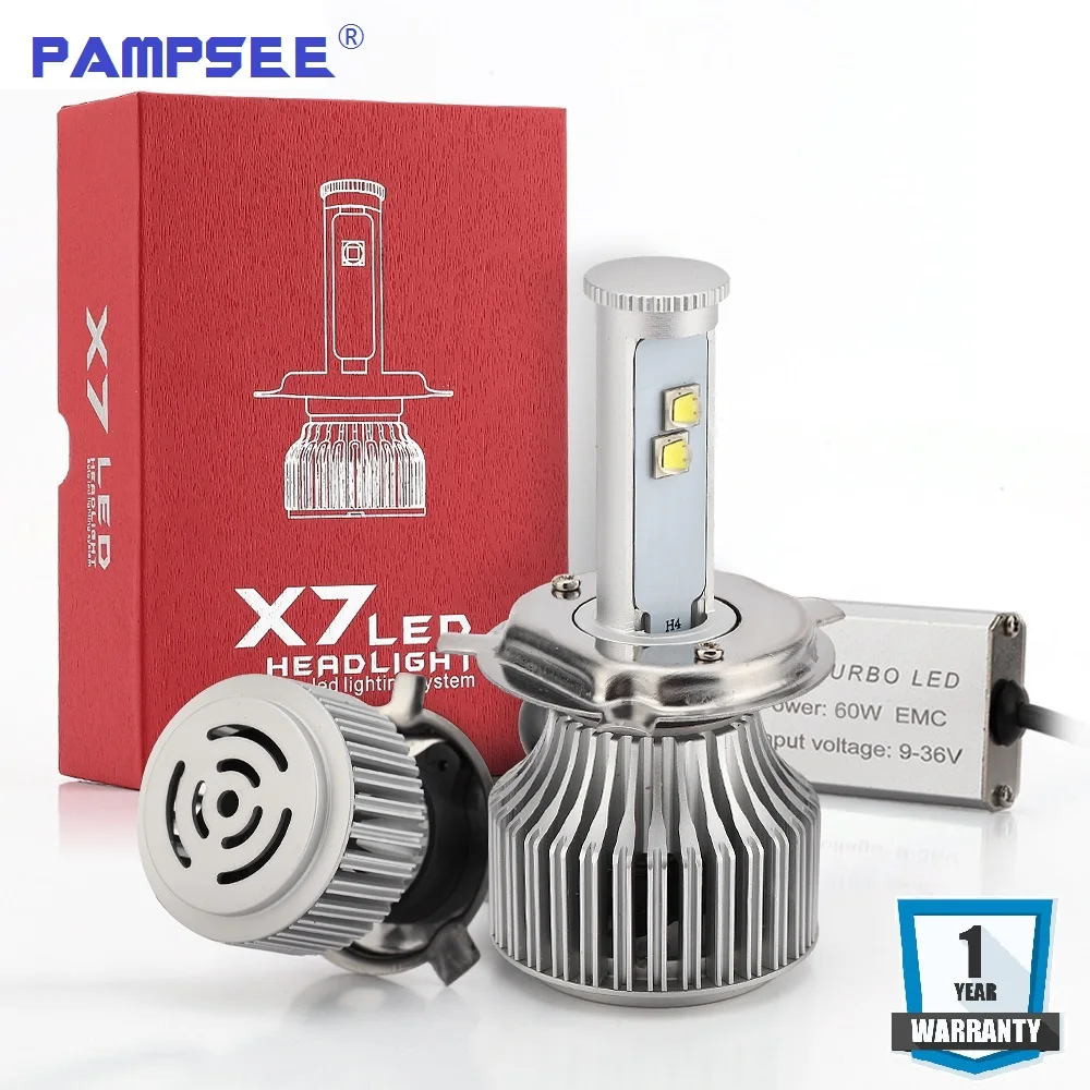 

PAMPSEE Car LED Headlight 100W 9600LM/Pair Auto Bulb Lights H1 H3 H27 H7 H11 HB3 9006/HB4 H4 H13 9004 9007 Styling Lamps