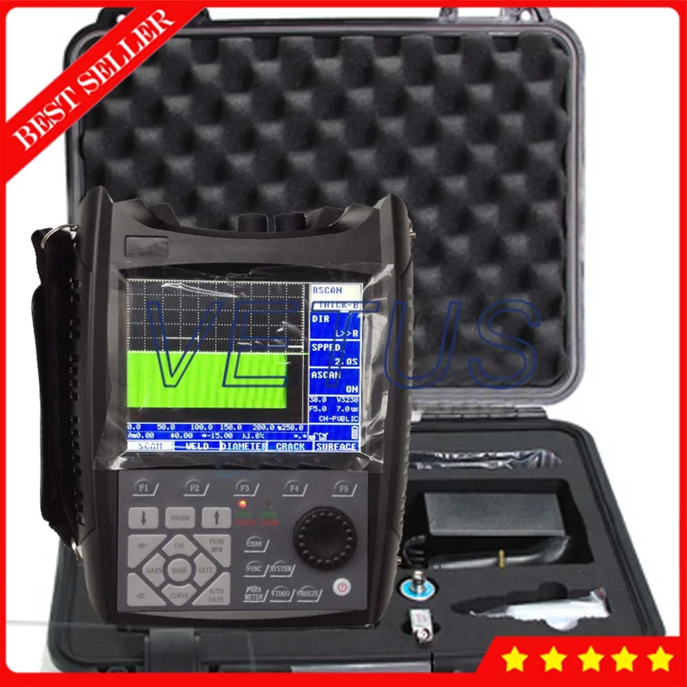 SUB100 Ultrasonic Flaw Detector Defectoscope 0 to 9999mm 5.7 inch Ultrasonic metal flaw detector 1000~9999m/s Velocity USB2.0