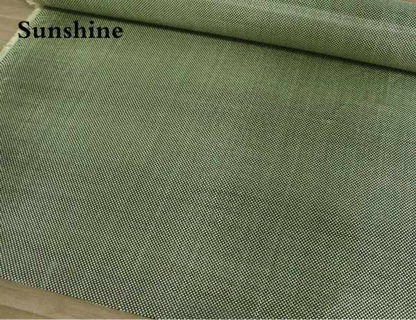 185gsm Yellow Plain Carbon Aramid Fiber Hybrid Fabric