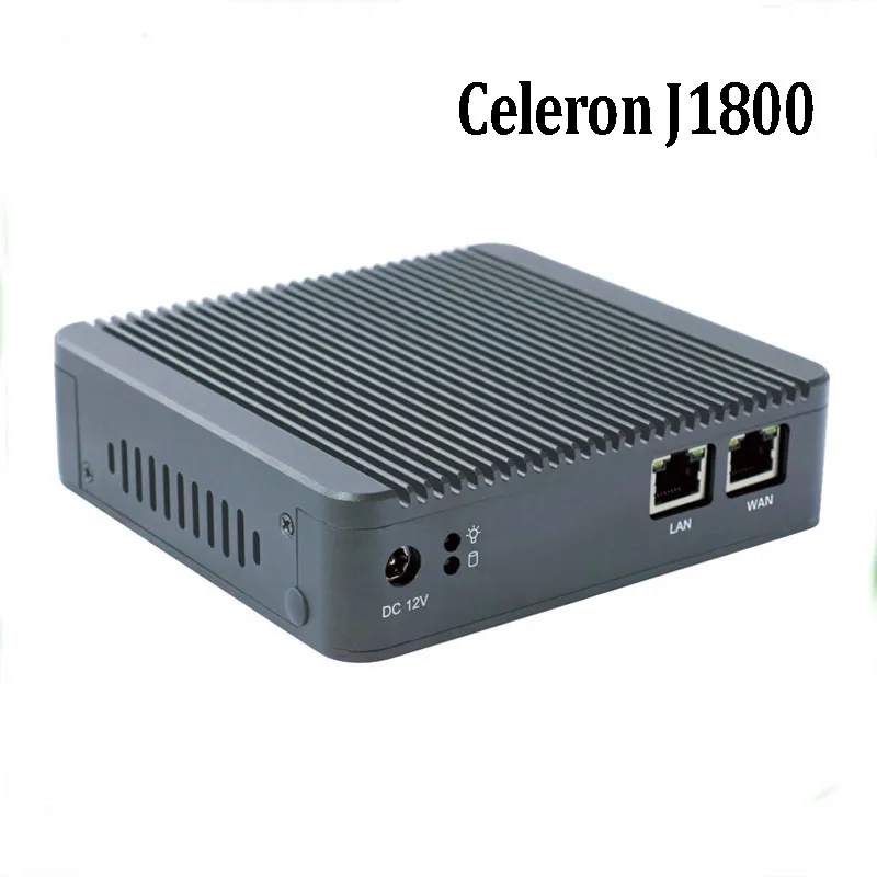 Newest Mini PC Computer Celeron J1800 2.41GHz Dual Lan Industrial PC Thin Client No Fan Design Micro PC 1*VGA 2*NIC Windows7 OS