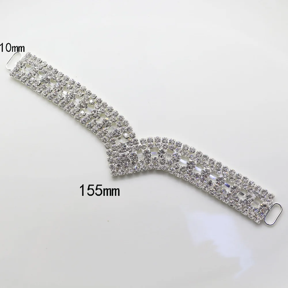 

2017New 10pcs 155MM top quality Rhinestone Bikini Connectors/ Buckle Bikini set chain decorative padded, Factory free shipping