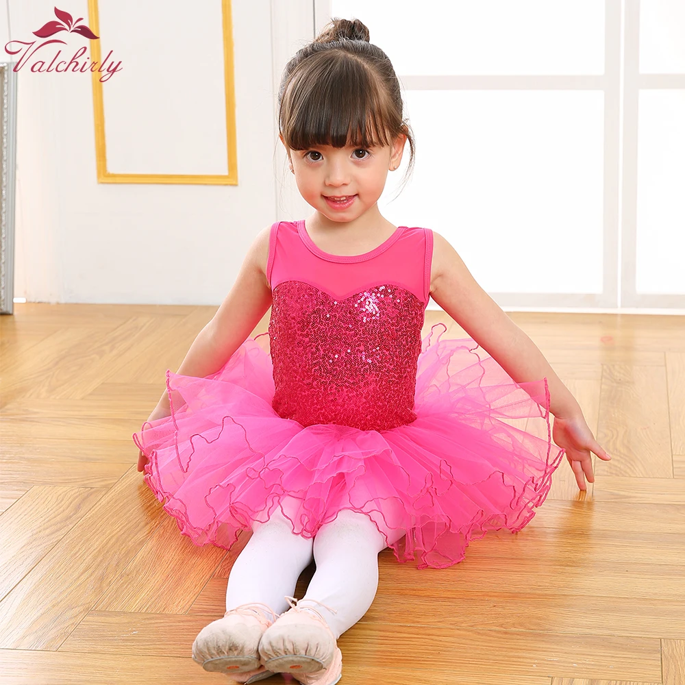 Schwarz Pailletten Kinder Party Phantasie Kostüm Mädchen Ballett Tutu Trikot Kleid für Leistung