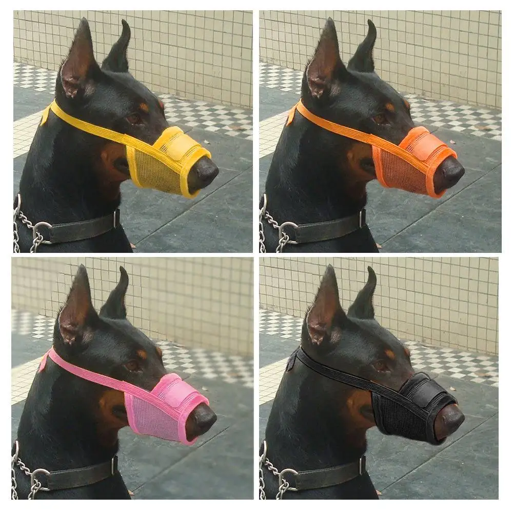 Adjust Mesh Pet Dog Muzzles Anti Barking Biting Breathable for Dogs S M L XL XXL