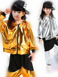 Ropa brillante para niños, coro, estudiantes, disfraces de actuación, niños, Hip-hop, baile de Jazz, chaleco con lentejuelas, baile en escenario