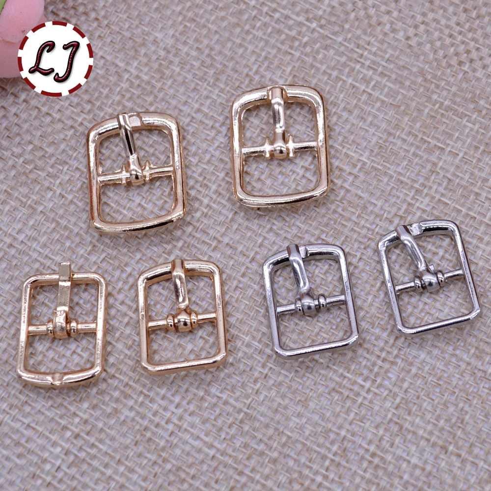 New arrived 20pcs/lot 12mm 10mm silver gold small Square alloy metal shoes bags Belt  Buckles  DIY Accessory Sewing scrapbooking