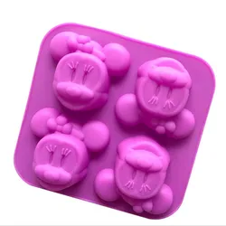 Cartoon Minnie Silicone Fondant Cake Mold, Kitchen Baking Bakeware, Cookie, Candy, Soap Mold, DIY