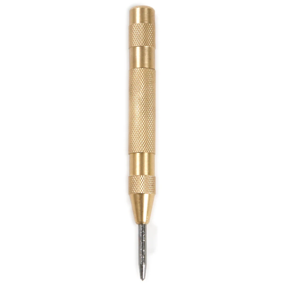 ใหม่ 130 มม.Automatic Center PIN Punch สปริงโหลดเครื่องหมายเริ่มต้นเครื่องมือ Holes HRC58-62 องศาสำหรับเหล็กไม้พลาสติก
