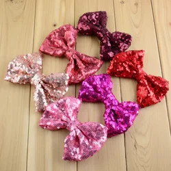 10 pcs/lot Sequin bow clip, large bow clip, sparkly bow clip