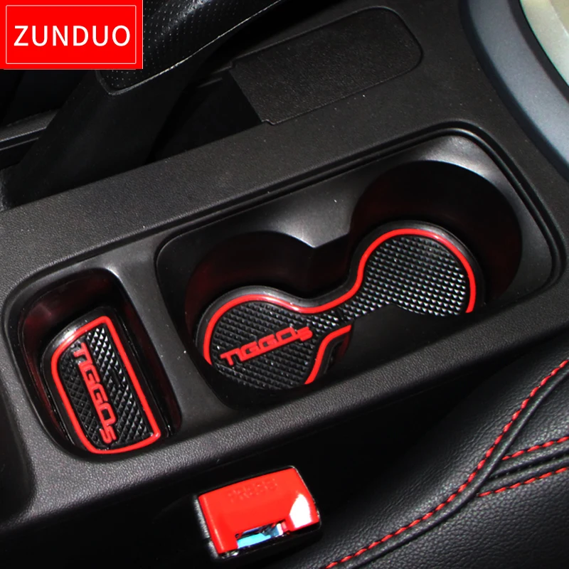 ZUNDUO Gate slot pad  For Chery Tiggo 5 Cowin X5 2014 2015 2016 2017 2018 Grand Tiggo5 Interior Door Pad/Cup Non-slip Mats