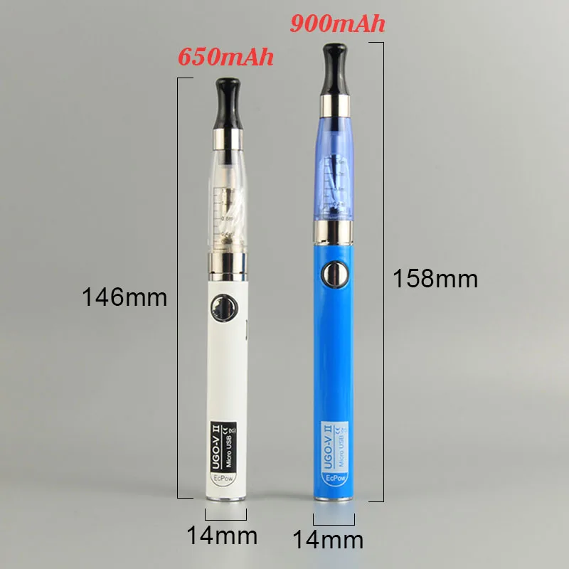 900mah ugo v ii 2 batterie usb ladung blister kit elronic zigaretten flüssigkeit ersetzt ego ce4 atomiaer e cig hookah vaper pan rauch