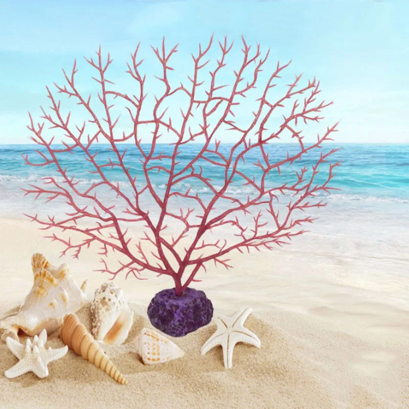 Tree Shape Resin Coral Aquarium Decoration Fishing Fish Tank Landscaping Decor Sea Iron Tree Plastic Coral Aquarium Decor Plants