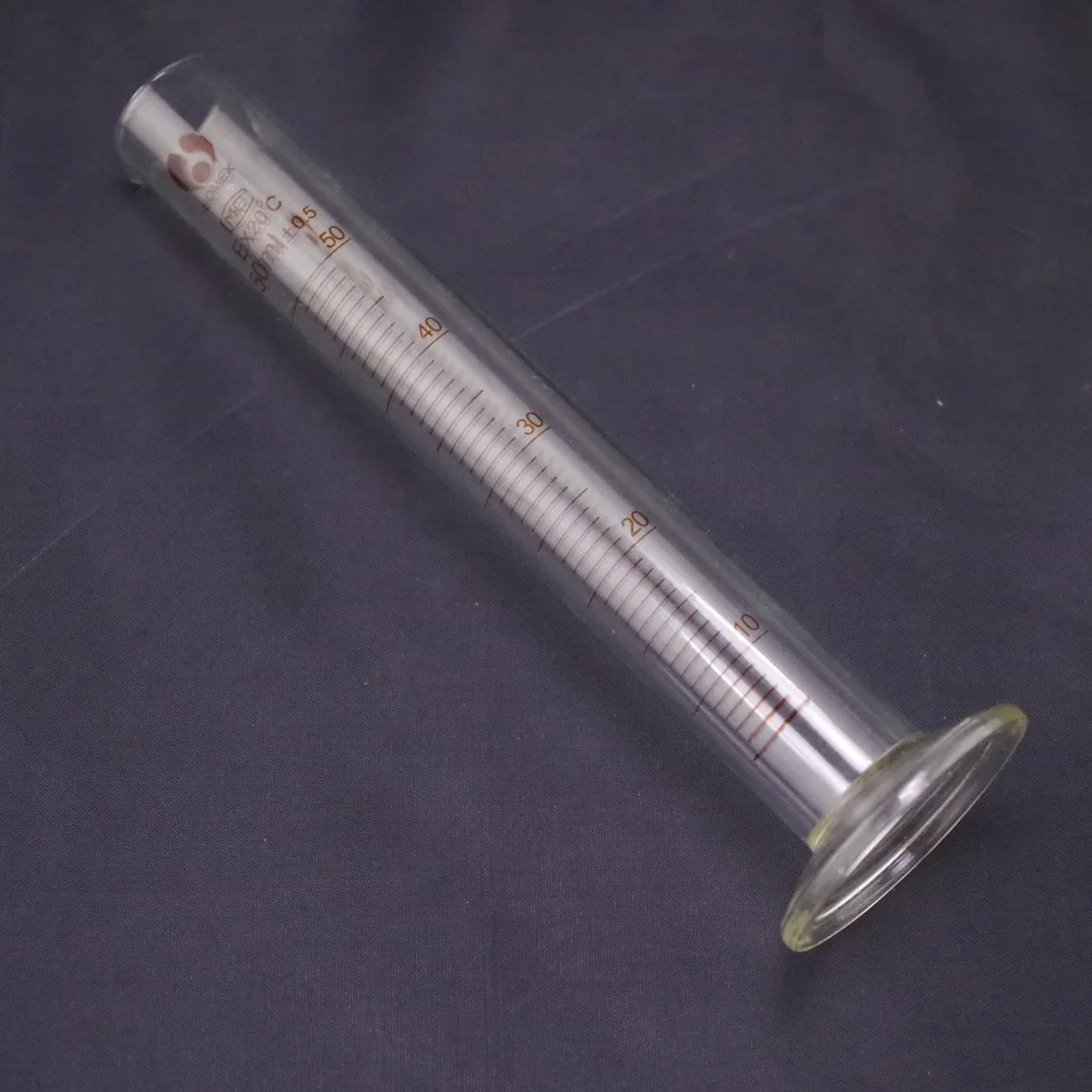 

50ml graduated cylinder measuring lab glass each bid for 1pc