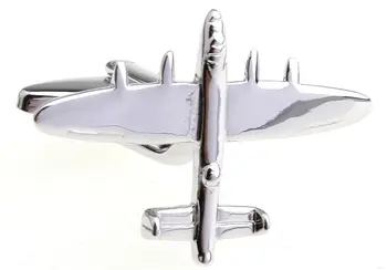 Lepton Módní manžetové knoflíčky s letadlem pro muže Žhavý výprodej Skutečná kravatová spona AirPlane Manžetové knoflíčky s letadlem pro muže Dárky 10 nejlepší prodej spona na kravatu s letadlem - №2