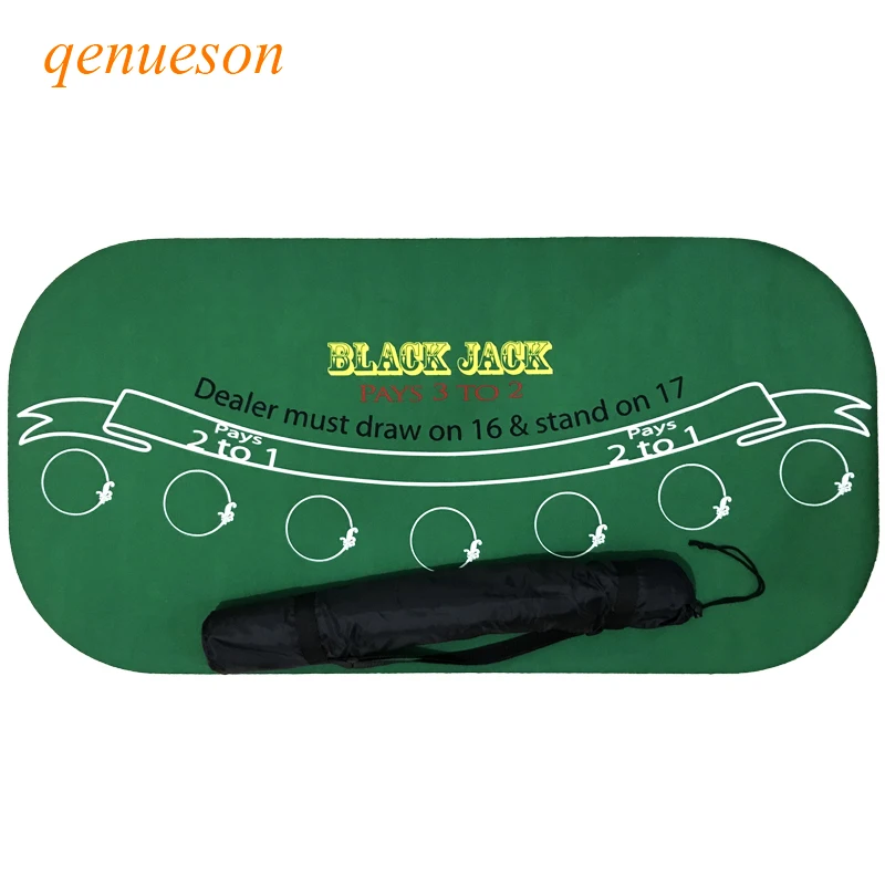 

120*60cm Texas Hold'em Suede Rubber Blackjack Table Cloth 21Points Poker Table Tablecloth Waterproof Poker Table Board Games Mat