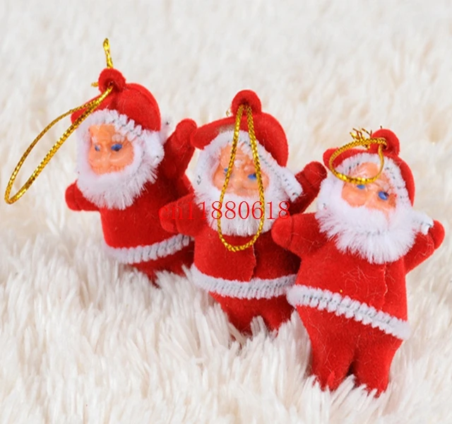 1000pcs/lot Free Shipping Mini Santa claus Christmas Ornament Decoration Supplies Pendant For Chrismas Tree Christmas Gift