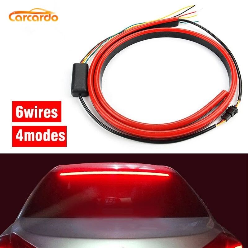 

Carcardo Car Third Brake Light Lamp Car LED Addition Brake Light Strip Auto Tail Warning Light Additional Stop Lamp Strip