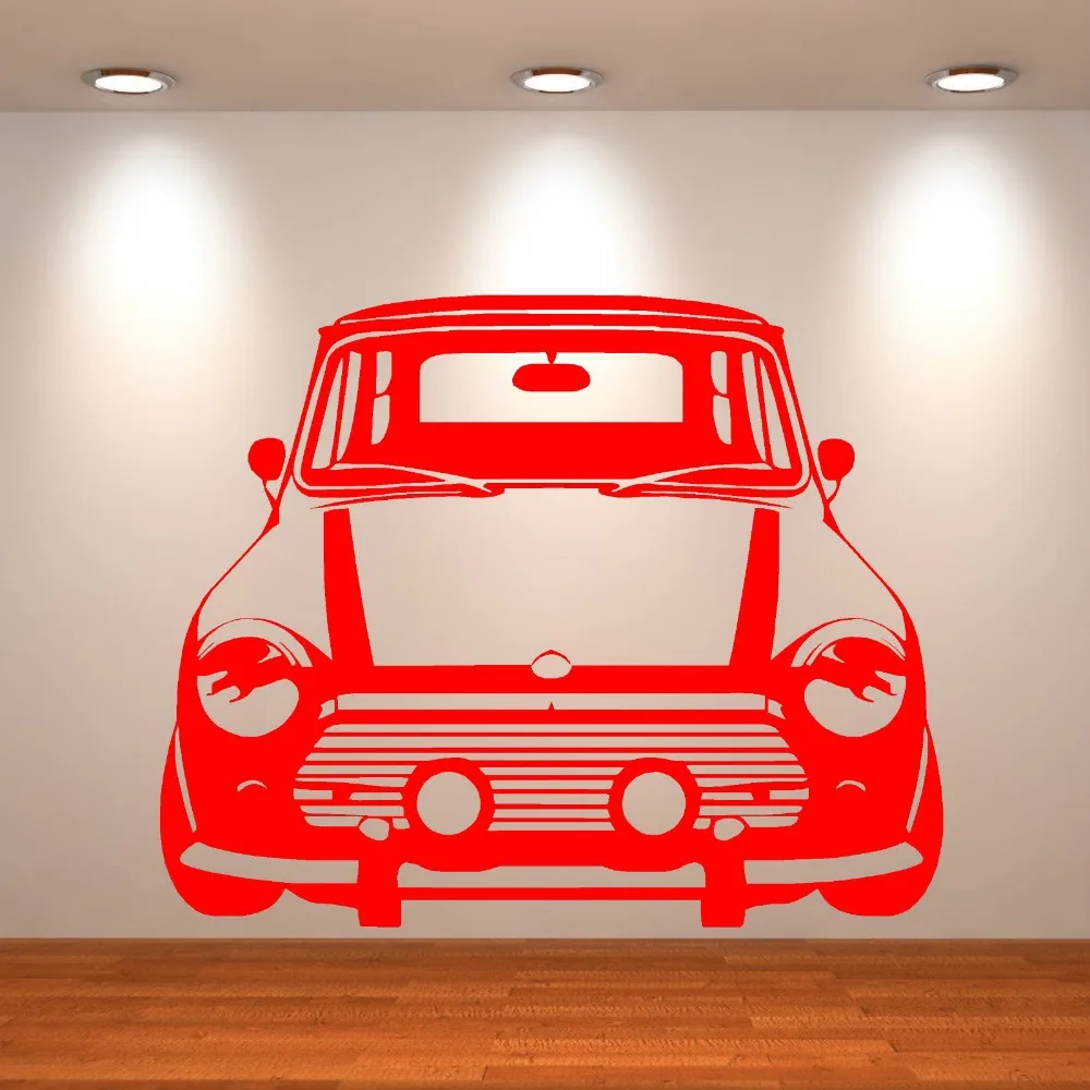 CLASSIC MINI COOPER Vinyl Wall Art car sticker Bedroom Living Room Home decals Removable Wallpaper  D338