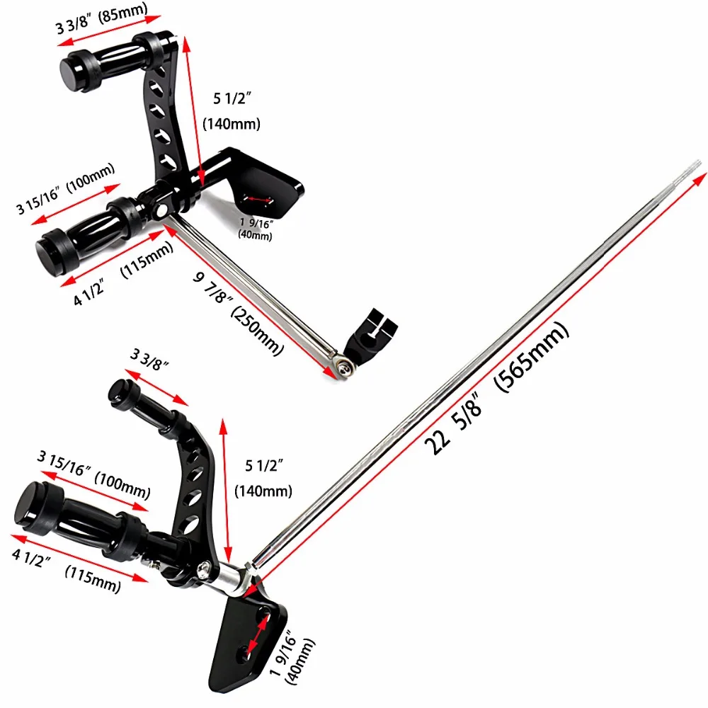 Gloss Black Billet Aluminum Forward Control Foot Pegs Fit For Harley Dyna 2006-2017 Street Bob FXDB Models