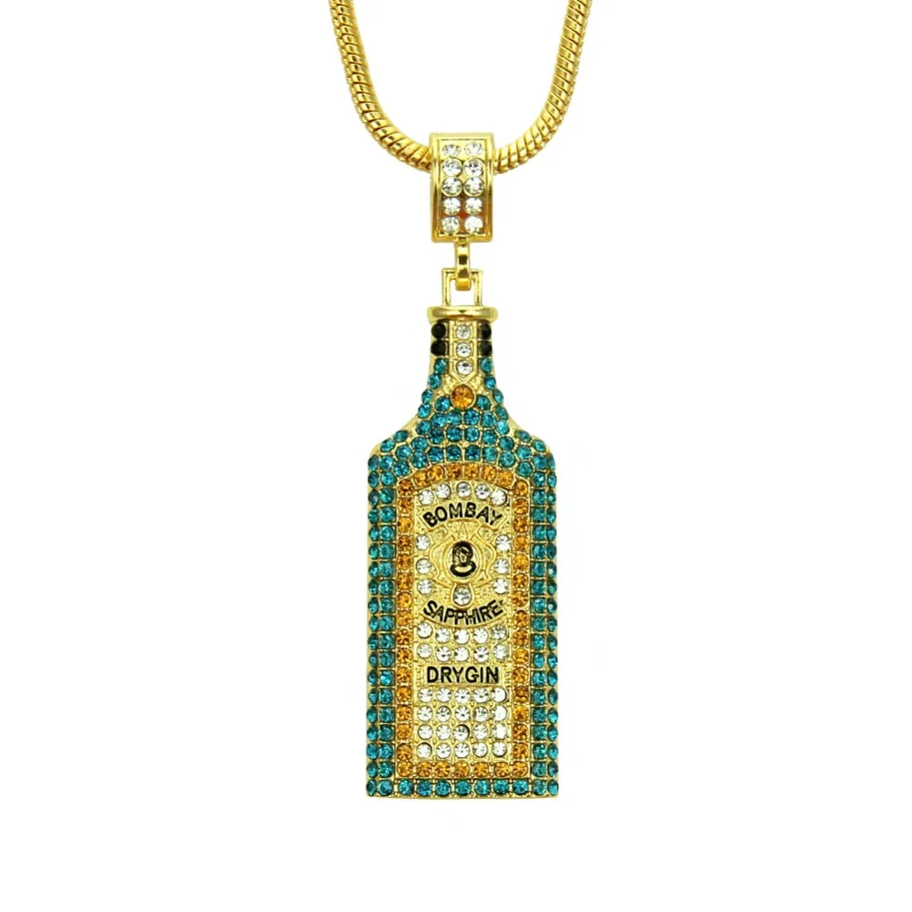 Big Wine bottle Necklaces Full - Fashion Men Vogue บทวิจารณ์และราคา