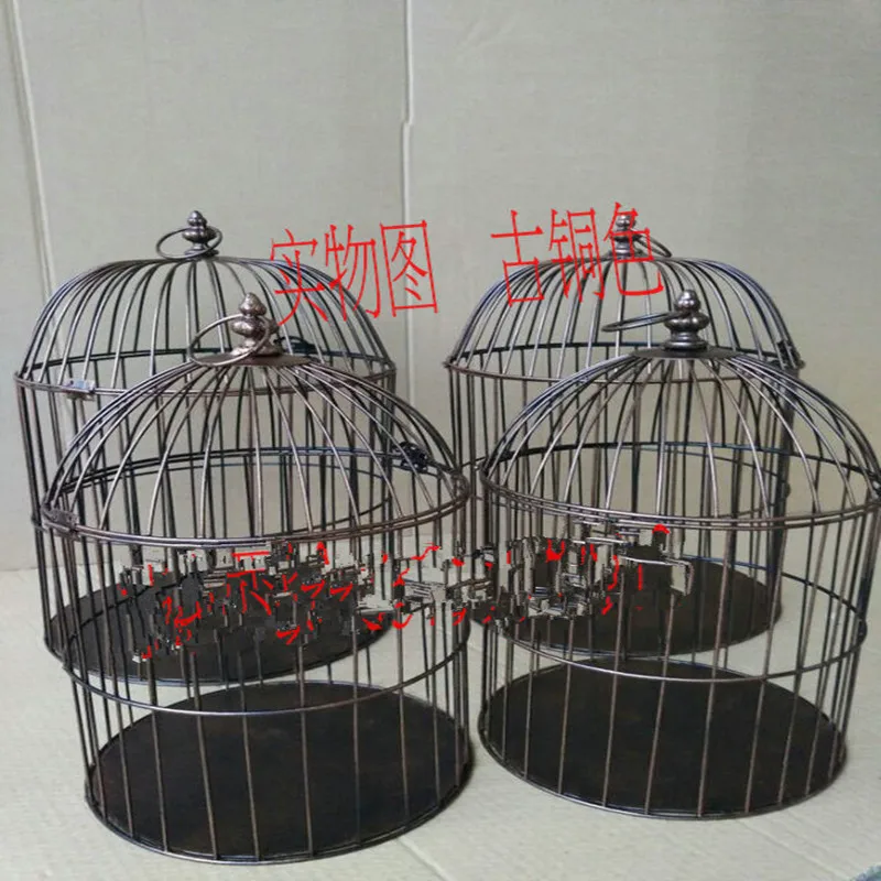 1pcs Continental Iron Birdcage Decorative Window Small Cage Wedding Ornaments Classical Cages for Bird