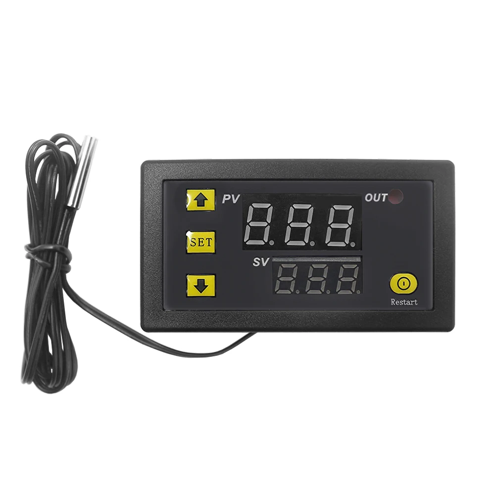 Digital Thermostat Heating Cooling Control Temperature Regulator Controller W3230 12V 24V DC / 110V-220V AC Relay Output