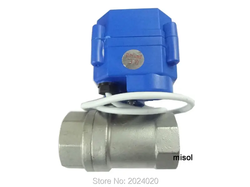 10 pcs motorized ball valve G1" DN25 2 way 12VDC CR04(reduce port), Stainless steel, electrical valve