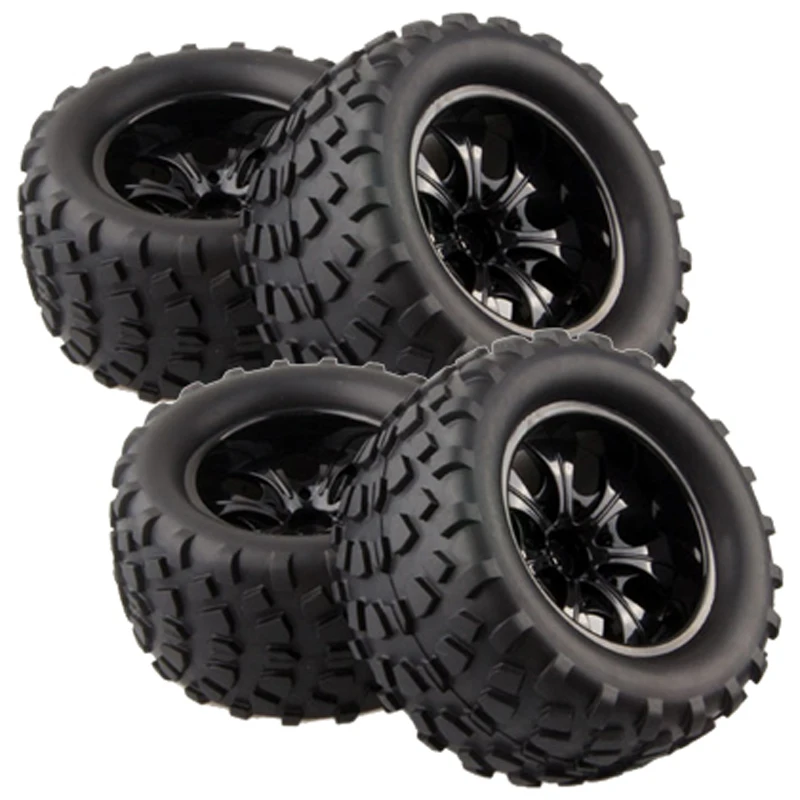 GWOLVES 4 sztuk RC opony obręcz koła dla 1/10 Hex piasty 12mm modele w skali RC samochód HSP Off Road Monster Truck 94111 94108 94188