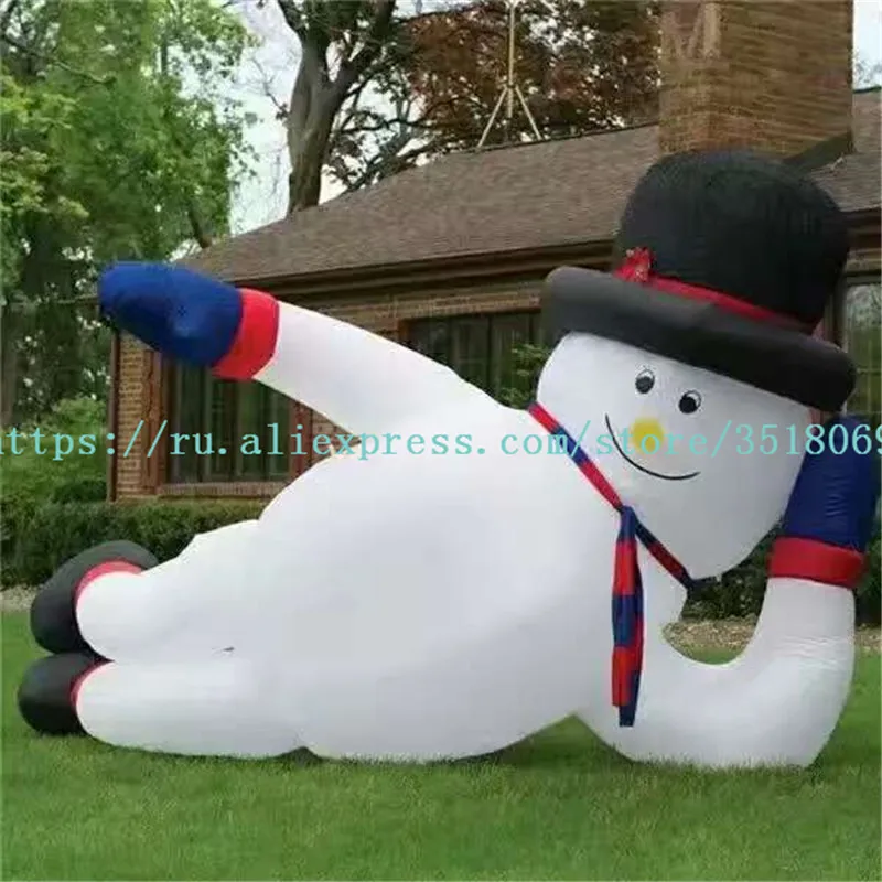 Sell 6 m Oxford cloth white cute snowman cartoon model, inflatable white snowman cartoon, for display or otherwise.