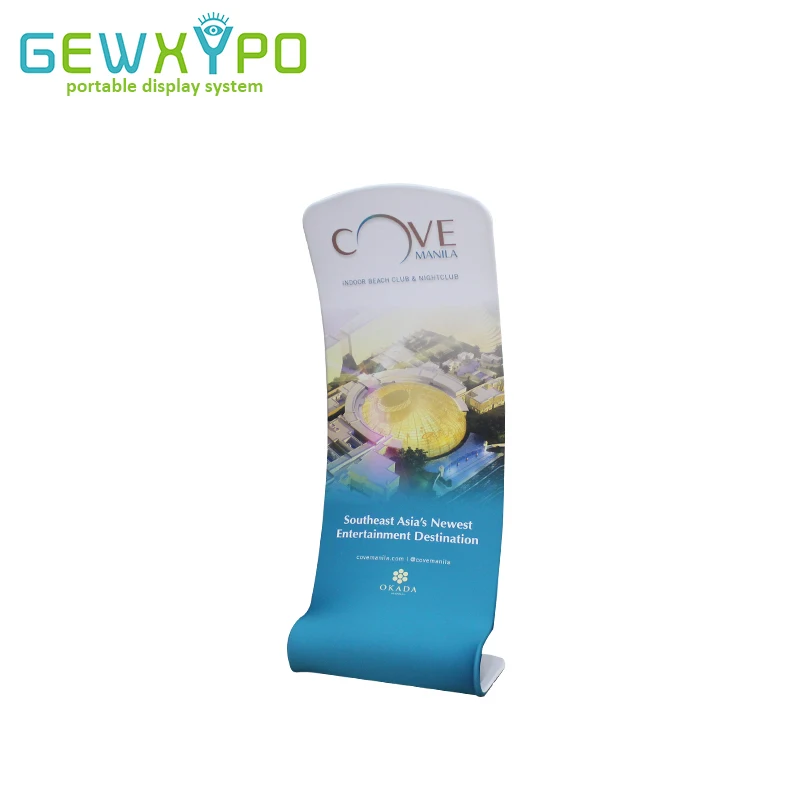 Portable Advertising Sign Display,Exhibition Booth High Quality Stretch Fabric Snake Banner Stand With Your Own Design Printing