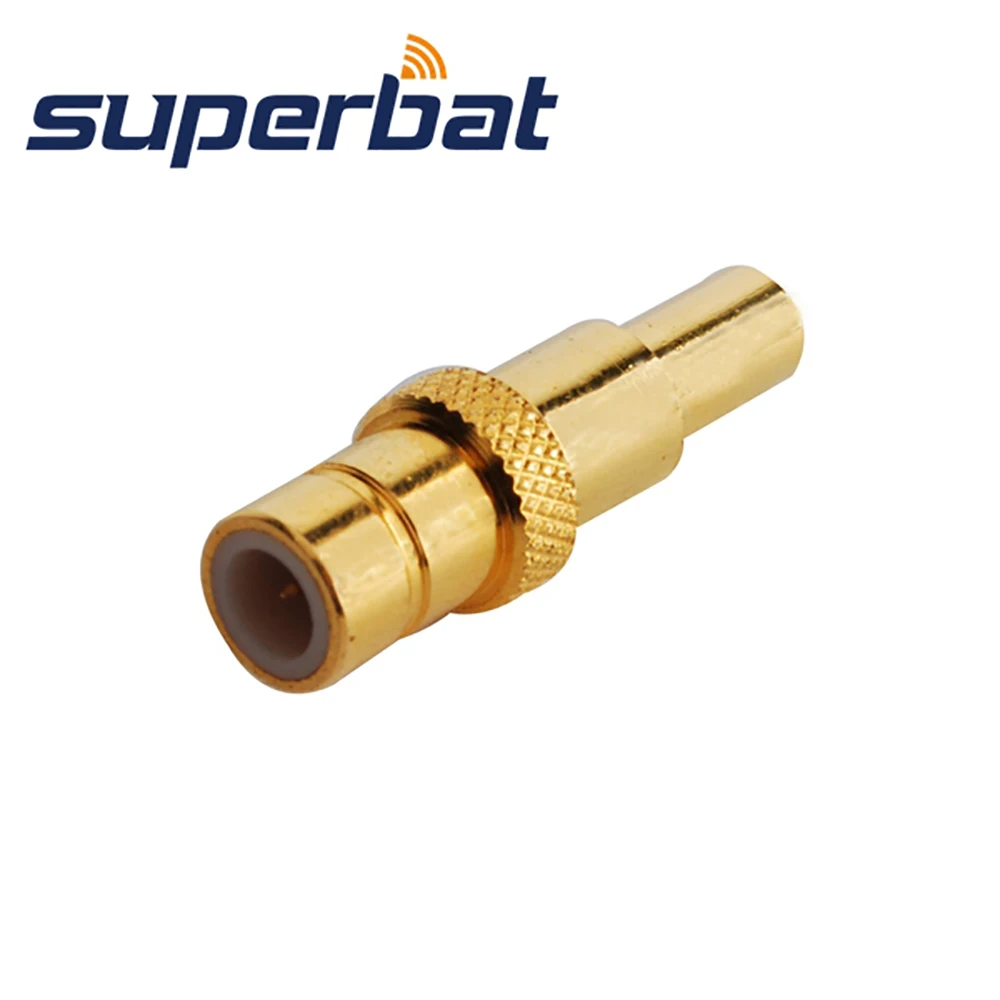 Superbat 10pcs 75ohm SMB Male Straight Crimp Attachment RF Coaxial Connector for Cable RG316 RG174 LMR100