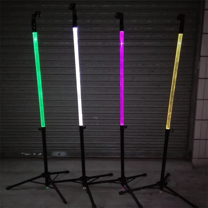 New design colorful glowing flashing LED microphone stand LED microphone base for singer image 3