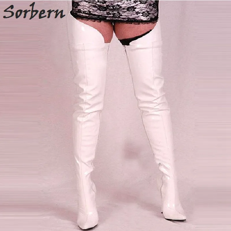 

Sorbern Sexy Over The Knee Long Boots Extreme High Heel Fashion Zipper Thigh High Boots For Woman Shoes