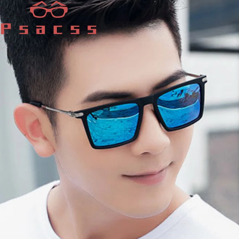 

Psacss Square Sunglasses Men Classic Brand Designer High Quality Sun Glasses Male Driving Mirror UV400 Lunette De Soleil Homme