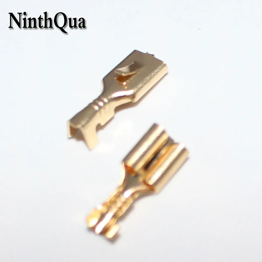 20Pcs 7.8mm Brass Female Crimp Terminal Connectors Car Automotive Connector Spade Terminals