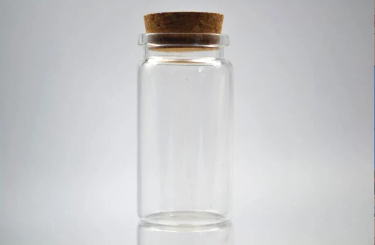 12pcs 37*70mm 50 ml Empty Glass drift Bottles With Cork DIY Clear Transparent Glass Jars Containers Vials pendant New Arrival